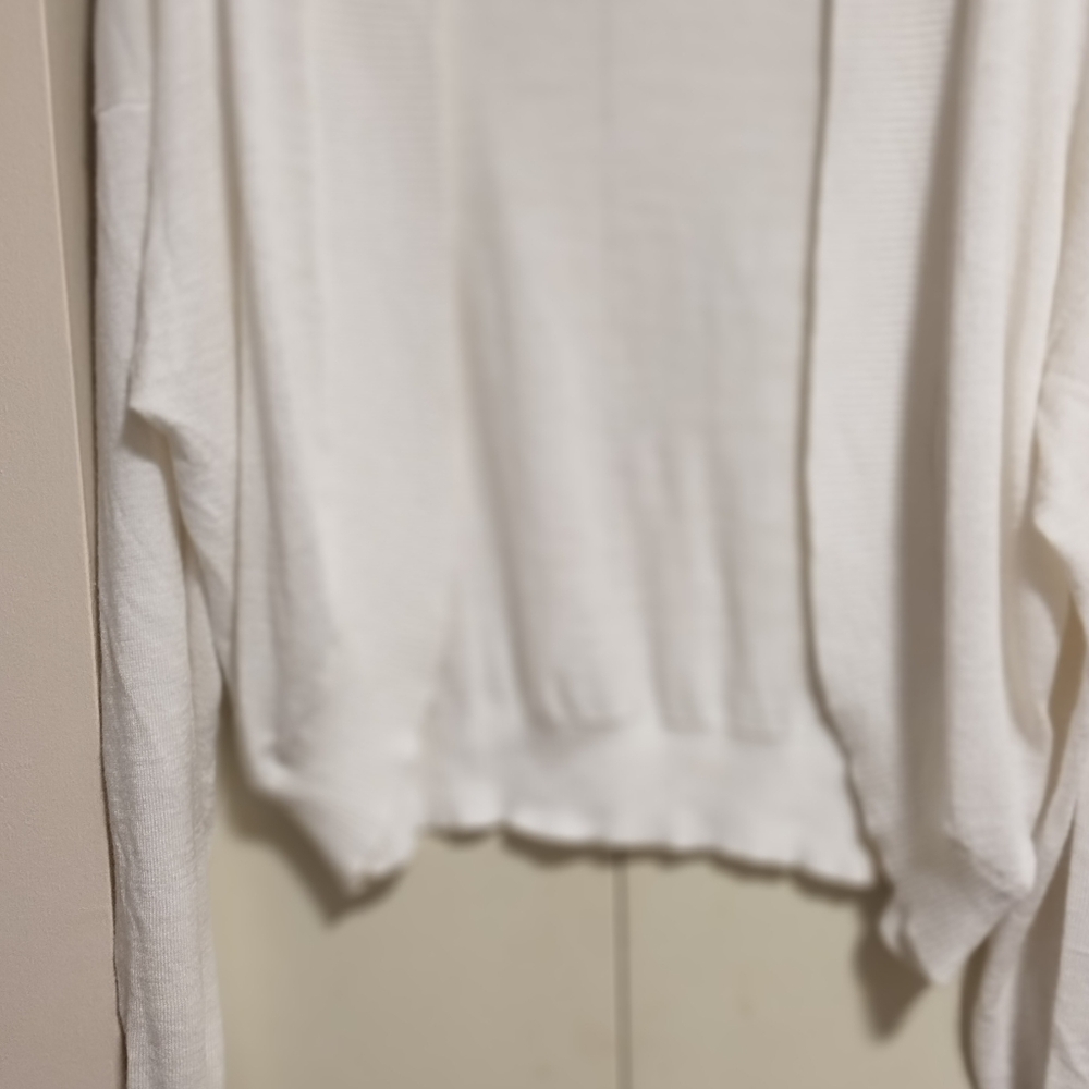 MICHAEL Michael Kors White Open-Front Cardigan Sweater